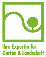 Grünes BELLA FLORA Logo mit stilisiertem Landschaftssymbol und Slogan „Ihr Experte für Garten & Landschaft“ für professionellen Garten- und Landschaftsbau in Bamberg von BELLA FLORA GmbH.