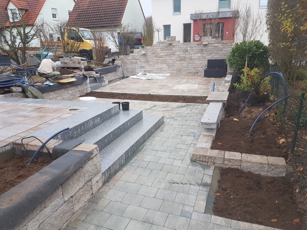Terrassenbau im Bau