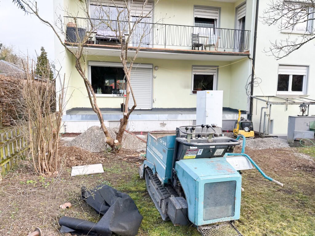 Baustelle Gartenanlage