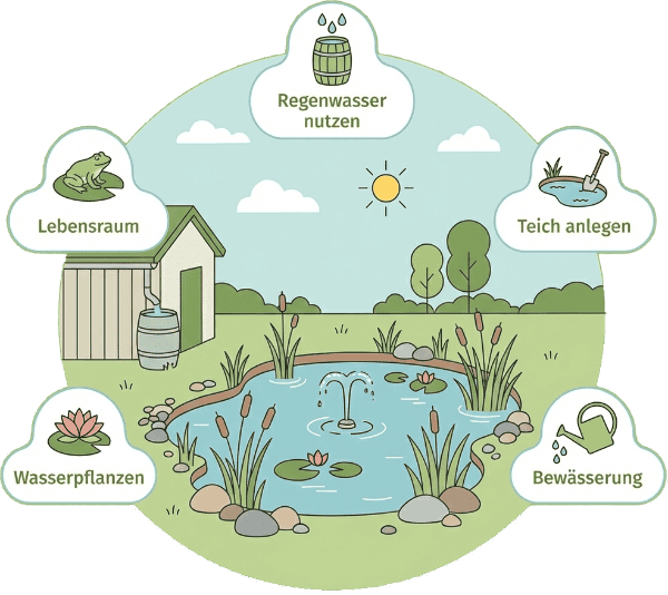 Infografik Wasser im Garten